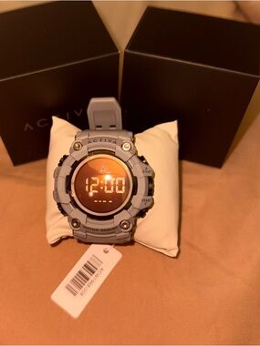 Ativa Grey Digital Sports Smartwatch with Amber Display